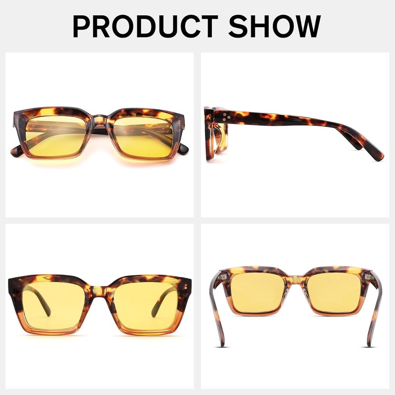 COASION Classic Non-prescription Clear Lens Eyeglasses for Women Thick Square Frame Eyewear - Image 2